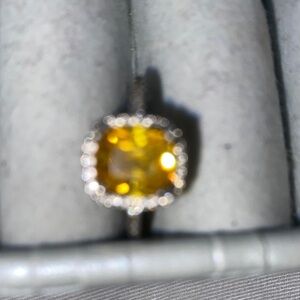 Elegant Yellow Gemstone Ring